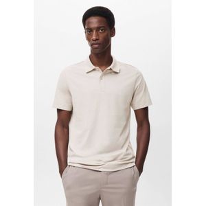 Mango Man - Slim Polo - Wit - Korte Mouwen