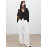 Mango - Gebreid Vest - Zwart - Dames