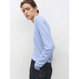 MANGO - LUCCA - Gebreide Trui - Lichtblauw - Lange Mouw
