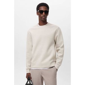 Mango Man - Sweater - Wit - Regular Fit - Lange Mouwen