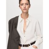 MANGO - FLARE - Blouse - Offwhite - Lange Mouw