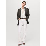 MANGO - FLARE - Blouse - Offwhite - Lange Mouw