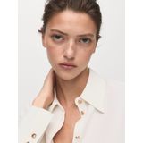 MANGO - FLARE - Blouse - Offwhite - Lange Mouw