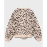MANGO KIDS - Trui - Beige - MEOWB - Dierenprint - Lange Mouw