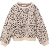 MANGO KIDS - Trui - Beige - MEOWB - Dierenprint - Lange Mouw