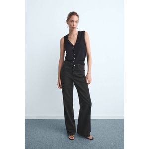 Mango - Wide Leg Jeans - Grijs - Denim