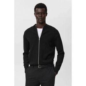 Mango Man - Vest - Zwart - Fijn Gebreid