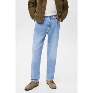Mango Man tapered jeans changeant blauw