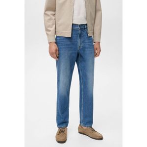 Mango Man - Tapered Regular Fit Jeans - Blauw