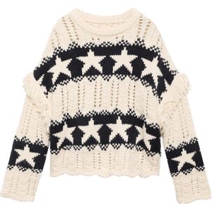 MANGO KIDS - CITY - Trui - Zwart / Offwhite