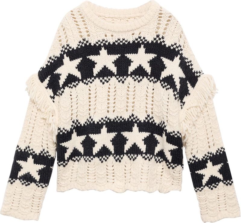 MANGO KIDS - CITY - Trui - Zwart / Offwhite