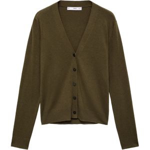 Mango - Gebreid Vest - Kaki