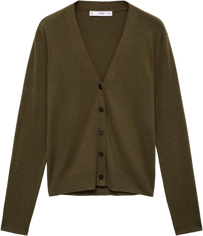 Mango - Gebreid Vest - Kaki