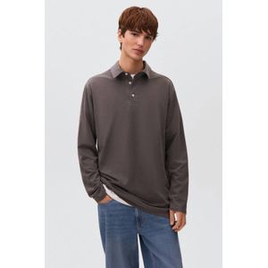 MANGO TEEN - Polo - Antraciet - Lange Mouwen - 100% Katoen
