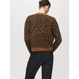 Mango - Gebreid Vest - Bruin - Lange Mouwen - V-hals