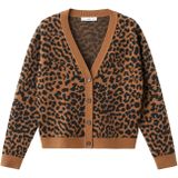 Mango - Gebreid Vest - Bruin - Lange Mouwen - V-hals