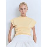 MANGO - CAMIN - Gebreide Top - Pasteelgeel