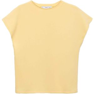 MANGO - CAMIN - Gebreide Top - Pasteelgeel