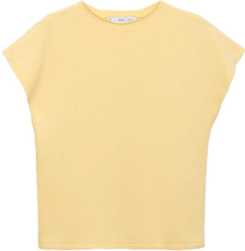 MANGO - CAMIN - Gebreide Top - Pasteelgeel