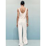 MANGO - MASSY - Jeans - Beige - Wide Leg - Mid Waist