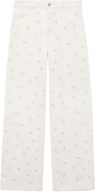 MANGO - MASSY - Jeans - Beige - Wide Leg - Mid Waist