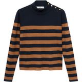 MANGO - LUCCAPK - Gebreide Trui - Marine / Bruin - Slanke Pasvorm