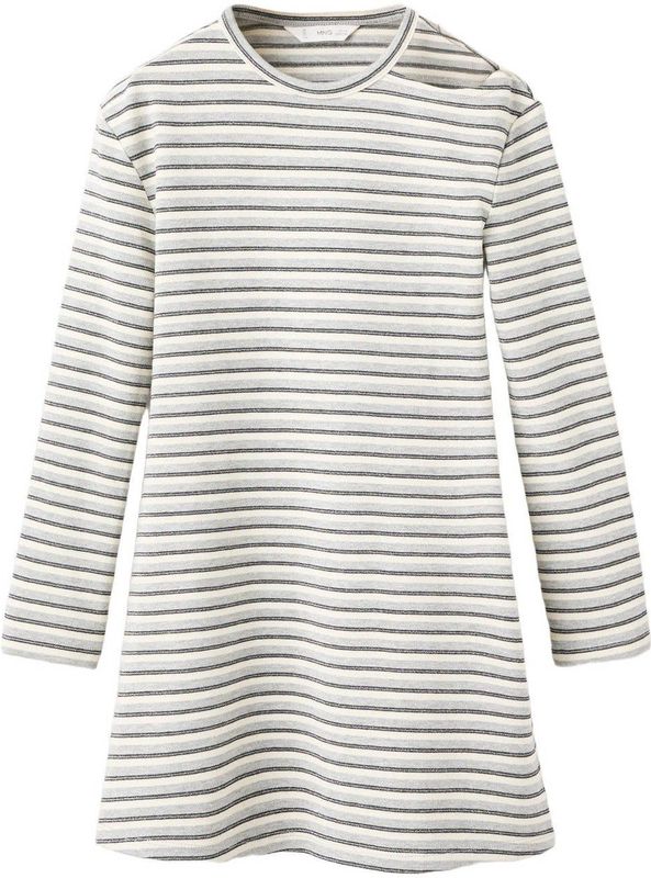 Mango - Kids Jurk - Grijs - Midi-lengte - Katoen en Polyester