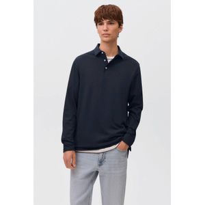 MANGO TEEN - Polo - Donkerblauw - Lange Mouwen - 100% Katoen