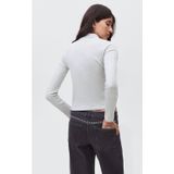 MANGO TEEN - Polo - Grijs - Rib Gebreid - Lange Mouwen