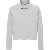 MANGO TEEN - Polo - Grijs - Rib Gebreid - Lange Mouwen