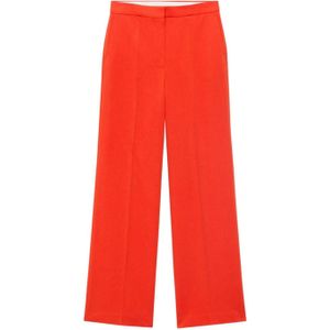 Mango - Wide Leg Regular Waist - Pantalon - Rood