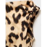 MANGO - BERNIE - Jurk - Camel - Dierenprint - Mouwloos - Slanke Pasvorm