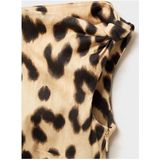 MANGO - BERNIE - Jurk - Camel - Dierenprint - Mouwloos - Slanke Pasvorm