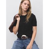 MANGO - SITU - Gebreid Vest - Zwart