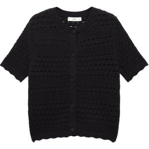MANGO - SITU - Gebreid Vest - Zwart