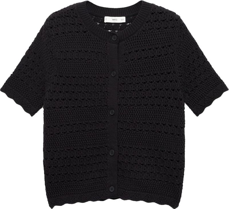 MANGO - SITU - Gebreid Vest - Zwart