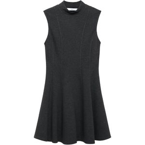 MANGO - DENVER - Jurk - Donkergrijs - Mouwloos - Slanke Pasvorm