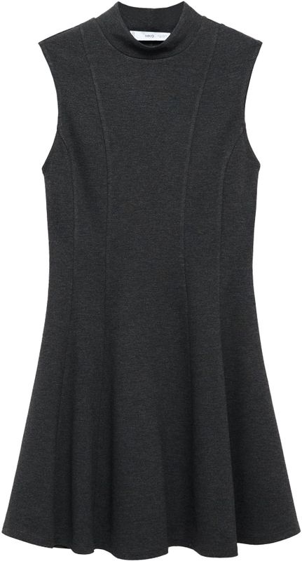 MANGO - DENVER - Jurk - Donkergrijs - Mouwloos - Slanke Pasvorm