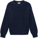 MANGO TEEN - Gebreide Trui - Marine - Met Kabels