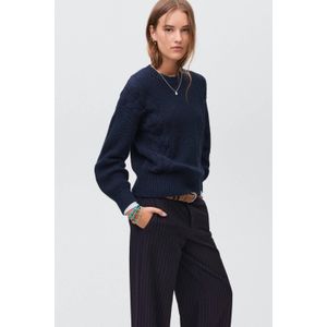 MANGO TEEN - Gebreide Trui - Marine - Met Kabels