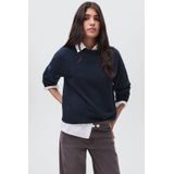 MANGO TEEN - Trui - Marine - Gebreid - Met Wol