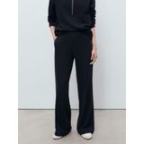 Mango - Wide Leg High Waist Pantalon - Donkerblauw