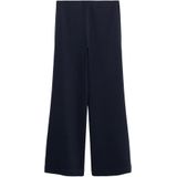 Mango - Wide Leg High Waist Pantalon - Donkerblauw