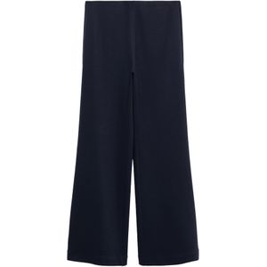 Mango - Wide Leg High Waist Pantalon - Donkerblauw