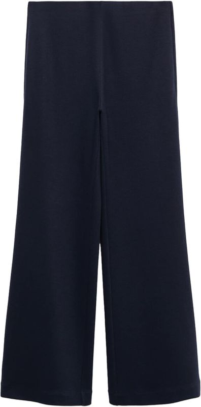 Mango - Wide Leg High Waist Pantalon - Donkerblauw