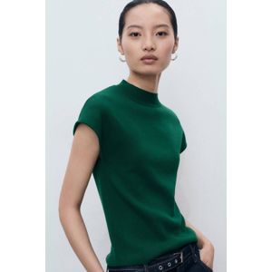 Mango - Top - Petrol - Fijn Gebreid