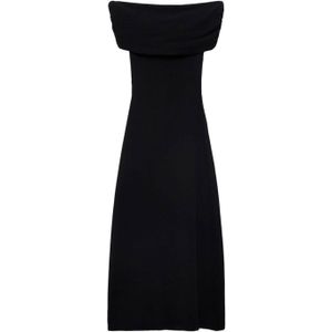 Mango - Maxi Jurk - Zwart - Fijn Gebreid