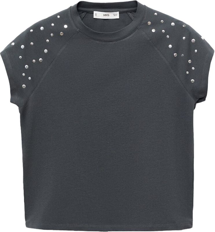 MANGO - TACHI - T-shirt - Antraciet