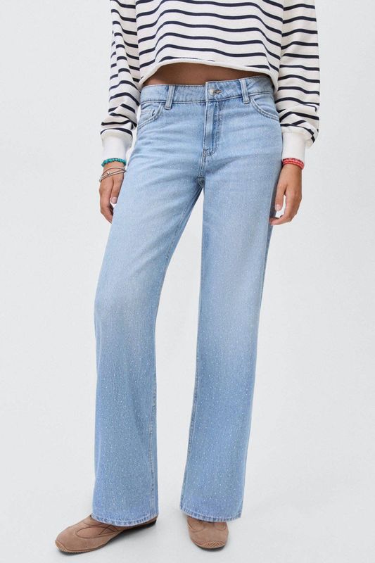 MANGO TEEN - Straight Leg Jeans - Blauw - Denim