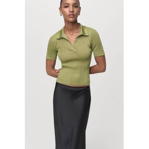 Mango - Top - Groen - Met Lurex